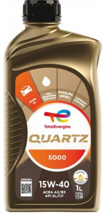 15W40 Total Quarz 5000 - 1 литър