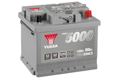 YUASA 52Ah 520A  Silver High Performance SMF  R+