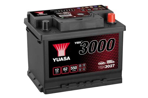 YUASA 62Ah 550A R+